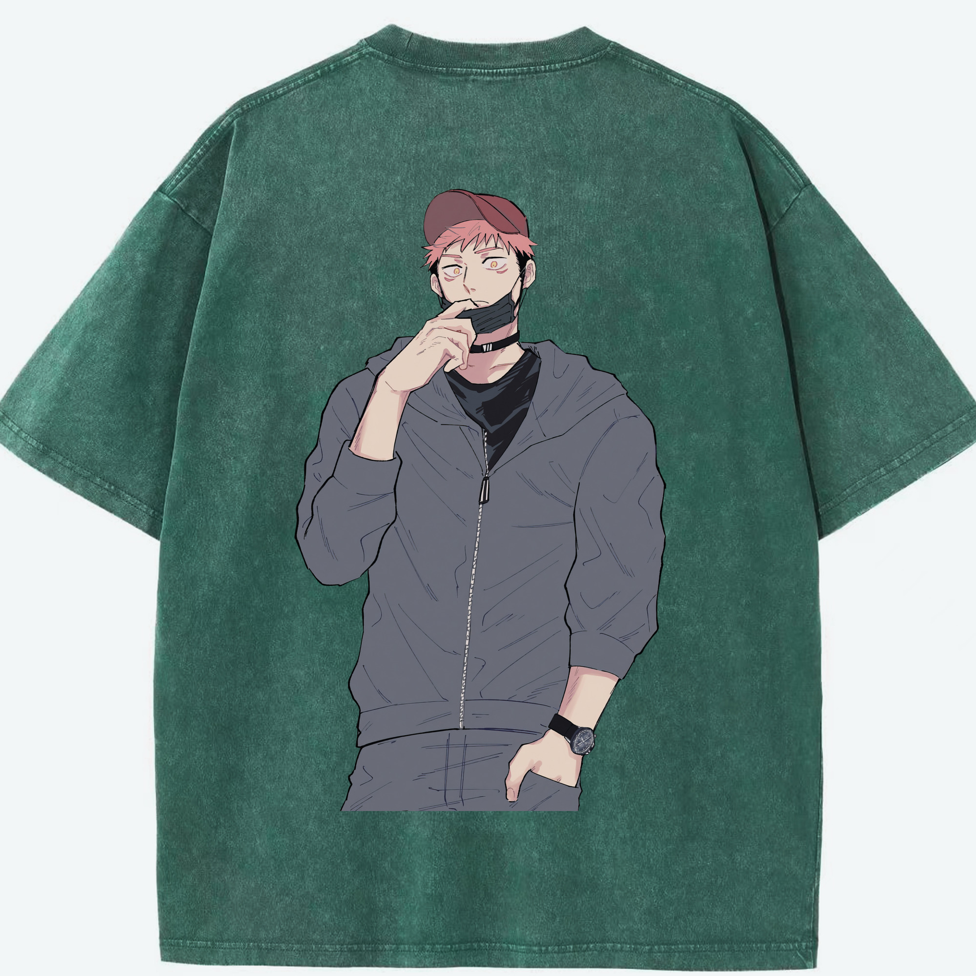 （画像用） 呪術廻戦 Jujutsu Kaisen 綿100% ヴィンテージ風 半袖Tシャツ（背面プリント）